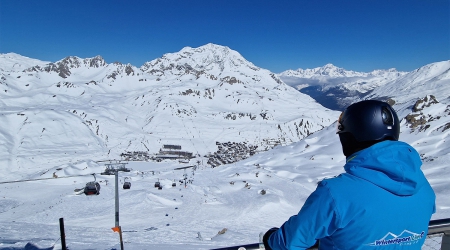 Uitzicht over de lift en pistes bij Tignes Val Claret.